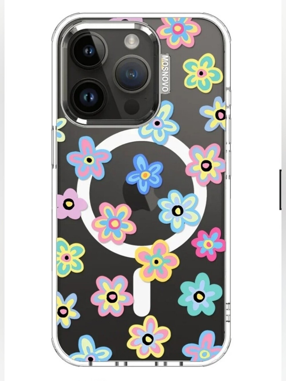MOSNOVO | Groovy Flower Phone Case - iPhone 14 Case | Magsafe